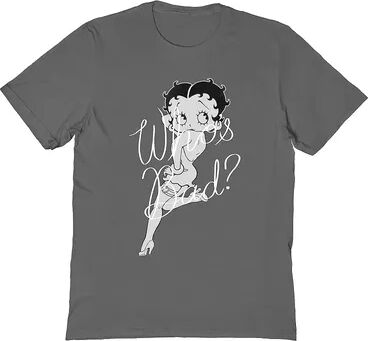 Licensed Character Men's Betty Boop T-Shirt, Size: Medium, Grey