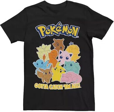 Licensed Character Men's Pokemon Gotta Catch Crew Tee, Size: XXL, Black