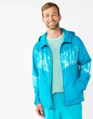 Tek Gear Men's Tek Gear Windbreaker Jacket, Size: XL, Turquoise/Blue