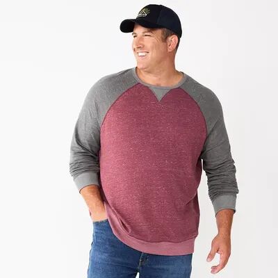 Sonoma Goods For Life Big & Tall Sonoma Goods For Life Super Soft Double Knit Crewneck Tee, Men's, Size: XL Tall, Dark Red