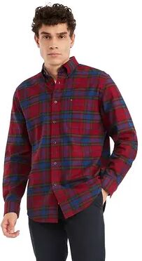 Tommy Hilfiger Men's Tommy Hilfiger Bennett Tartan Plaid Button-Down Shirt, Size: Large, Dark Red