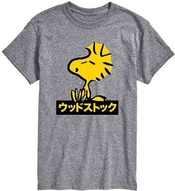 Licensed Character Men's Peanuts Kanji Woodstock Tee, Size: XS, Med Grey