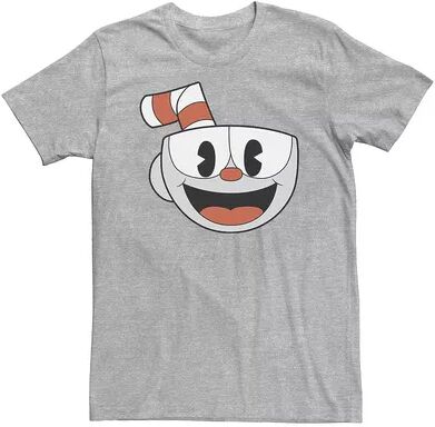 Licensed Character Big & Tall Cuphead Big Smiling Face Video Game Tee, Men's, Size: 4XL, Med Grey