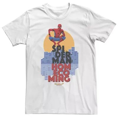 Marvel Big & Tall Marvel Spider-Man Homecoming Cityscape Perch Tee, Men's, Size: 4XL, White