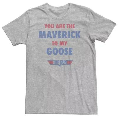 Licensed Character Big & Tall Top Gun You Are The Maverick To My Goose Tee, Men's, Size: 3XL Tall, Med Grey