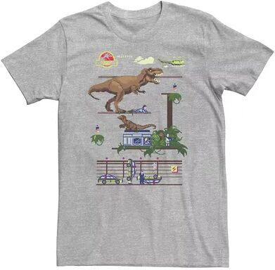 Licensed Character Big & Tall Jurassic Park Digital Video Game Scene Tee, Men's, Size: 4XL, Med Grey