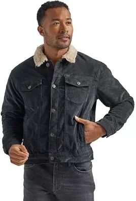 Wrangler Men's Wrangler Sherpa-Lined Corduroy Jacket, Size: Large, Black