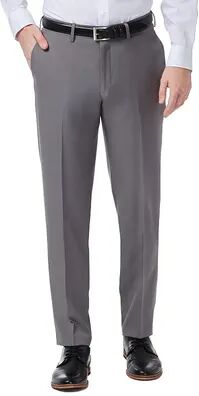 Haggar Men’s Haggar Premium Comfort Flex-Waist Slim-Fit Stretch Flat-Front Dress Pants, Men's, Size: 38X30, Silver