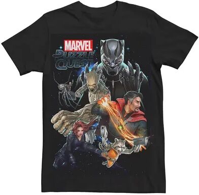 Licensed Character Men's Marvel Puzzle Quest Avengers Graphic Tee, Size: Small, Black