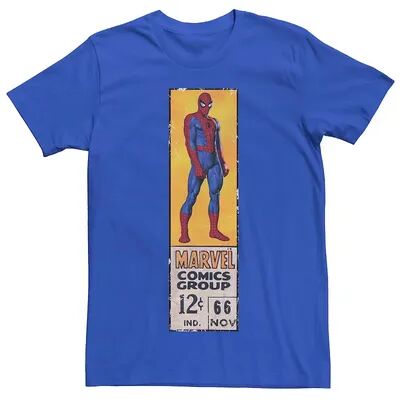 Licensed Character Men's Marvel's Comics Spider-Man Vintage Label Tee, Size: Medium, Med Blue