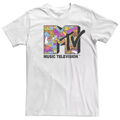 Licensed Character Men's MTV Old School Supplies Retro Logo Short Sleeve Tee, Size: Small, White
