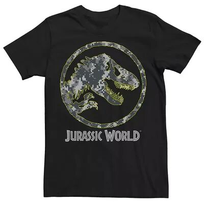 Licensed Character Men's Jurassic World Camouflage Fossil Coin Logo Tee, Size: XXL, Black
