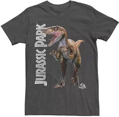 Licensed Character Men's Jurassic Park Velociraptor Full Body Tee, Size: XXL, Dark Grey