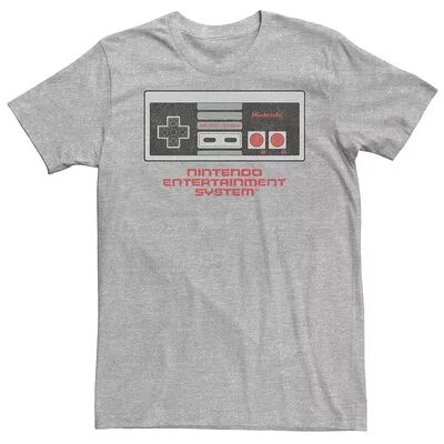 Licensed Character Men's Nintendo NES Controller Entertainment System Tee, Size: Medium, Med Grey