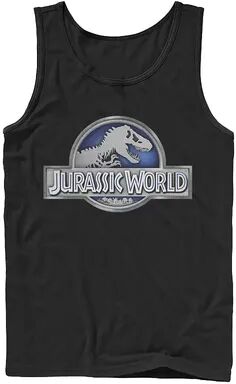 Licensed Character Men's Jurassic World Classic Metal Coin Logo Graphic Tank Top, Size: XL, Black