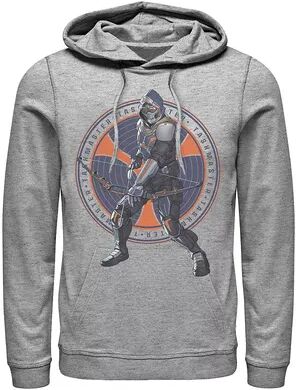 Marvel Men's Marvel Black Widow TaskMaster Coin Portrait Hoodie, Size: XXL, Med Grey