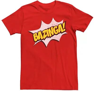 Licensed Character Men's The Big Bang Theory Bazinga Tee, Size: Large, Red