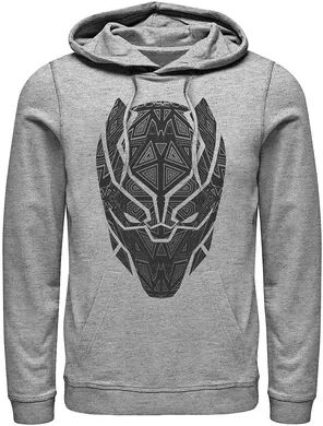 Marvel Men's Marvel Black Panther Geometric Prism Mask Hoodie, Size: 3XL, Med Grey