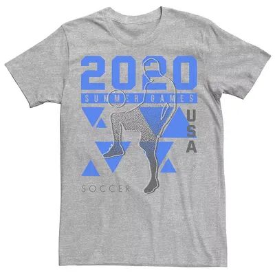 Licensed Character Men's 2020 Summer Games USA Soccer Tee, Size: Large, Med Grey