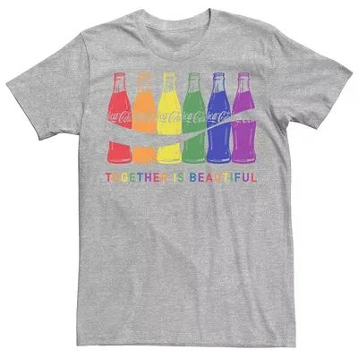 Licensed Character Adult Coca-Cola Pride Together Is Beautiful Bottles Tee, Men's, Size: XXL, Med Grey