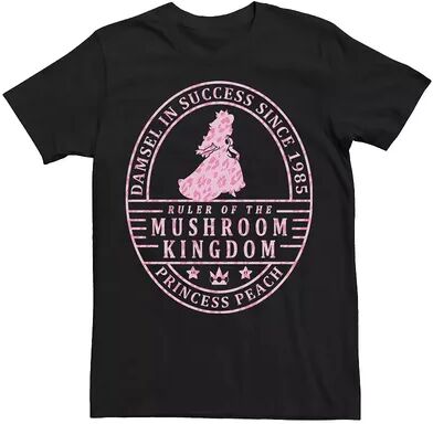 Licensed Character Men's Super Mario Princess Peach Ruler Of The Mushroom Kingdom Tee, Size: XXL, Black