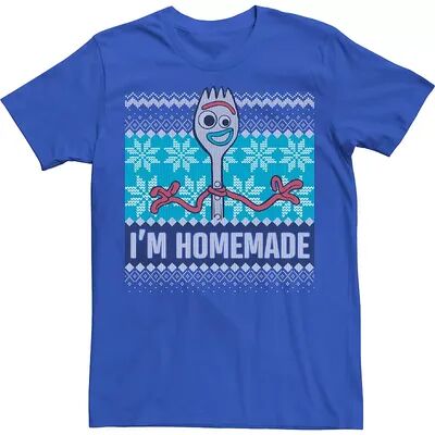 Licensed Character Men's Disney / Pixar Toy Story Christmas Forky I'm Homemade Ugly Tee, Size: Large, Med Blue