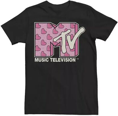 Licensed Character Men's MTV Music Television Heart Doodle Logo Fill Tee, Size: XXL, Black