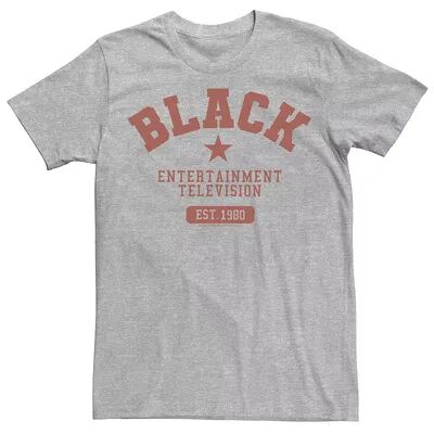 Licensed Character Men's BET Black Entertainment Television Collegiate Tee, Size: Medium, Med Grey