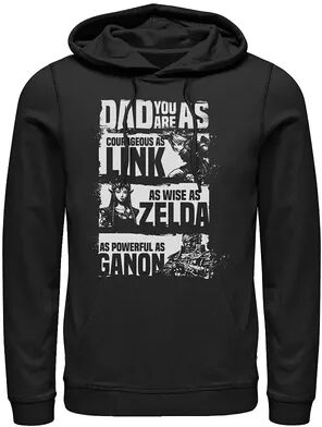 Licensed Character Men's Nintendo Legend Of Zelda Dad Relates To Game Hoodie, Size: XL, Black