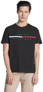 Tommy Hilfiger Big & Tall Tommy Hilfiger Flag Stripe Tee, Men's, Size: 3XL Tall, Black