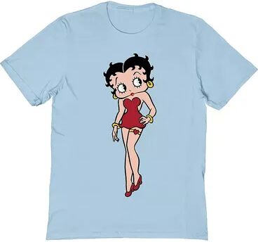 Licensed Character Men's Betty Boop T-Shirt, Size: Medium, Light Blue