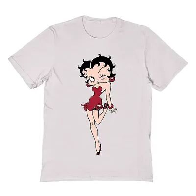 Licensed Character Men's Betty Boop T-Shirt, Size: Large, Light Grey