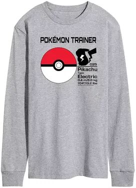 Licensed Character Men's Pokemon Pokeball Trainer Tee, Size: XL, Med Grey