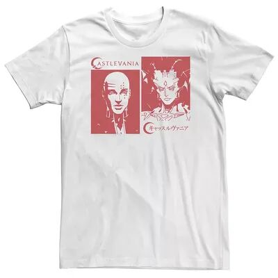 Licensed Character Big & Tall Netflix Castlevania Isaac And Abel Red Hue Stamp Portrait Tee, Men's, Size: XL Tall, White