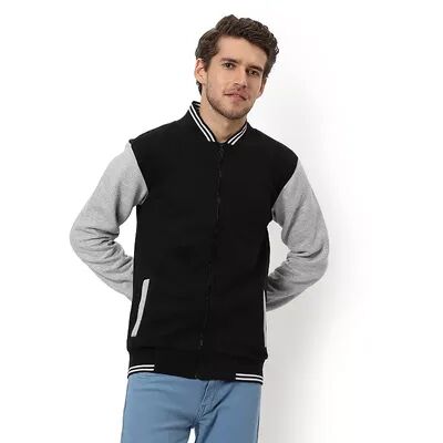 Campus Sutra Men Regular Fit Zipper Jacket, Men's, Size: Large, Grey