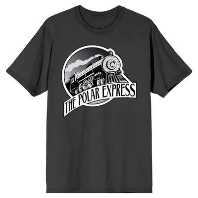 Licensed Character Men's Polar Express Train Logo Tee, Size: Small, Black