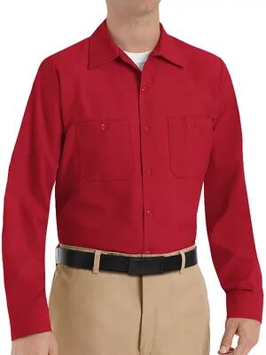 Red Kap Men's Red Kap Classic-Fit Industrial Button-Down Work Shirt, Size: XXL