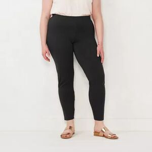 LC Lauren Conrad Plus Size LC Lauren Conrad Mid-Rise Leggings, Women's, Size: 3XL LONG, Black