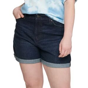 Sonoma Goods For Life Plus Size Sonoma Goods For Life Premium High-Waist Denim Shorts, Women's, Size: 16 W, Dark Blue