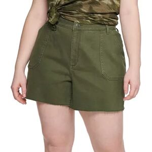 Sonoma Goods For Life Plus Size Sonoma Goods For Life Premium High-Waist Denim Shorts, Women's, Size: 18 W, Dark Green