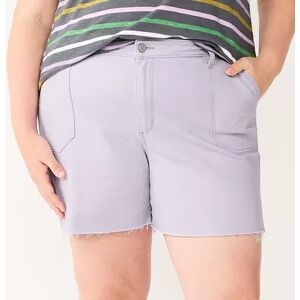 Sonoma Goods For Life Plus Size Sonoma Goods For Life Premium High-Waist Denim Shorts, Women's, Size: 26 W, Lt Purple