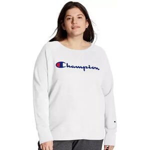 Champion Plus Size Champion Powerblend Graphic Fleece Sweatshirt, Women's, Size: 3XL, White