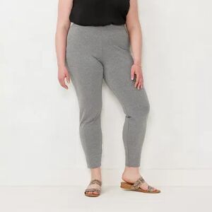 LC Lauren Conrad Plus Size LC Lauren Conrad Mid-Rise Leggings, Women's, Size: 3XL LONG, Dark Grey