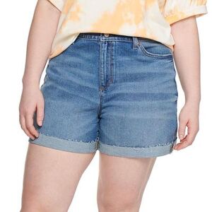 Sonoma Goods For Life Plus Size Sonoma Goods For Life Premium High-Waist Denim Shorts, Women's, Size: 16 W, Blue