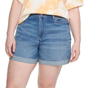 Sonoma Goods For Life Plus Size Sonoma Goods For Life Premium High-Waist Denim Shorts, Women's, Size: 26 W, Blue