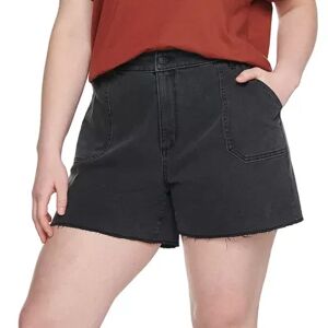 Sonoma Goods For Life Plus Size Sonoma Goods For Life Premium High-Waist Denim Shorts, Women's, Size: 24 W, Dark Grey