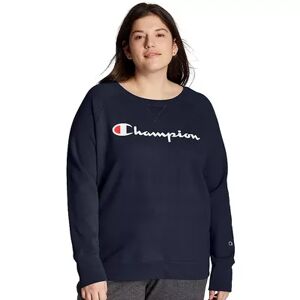 Champion Plus Size Champion Powerblend Graphic Fleece Sweatshirt, Women's, Size: 3XL, Blue