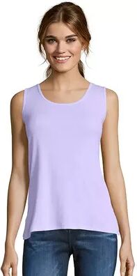 Hanes Women's Hanes Mini-Ribbed Tank Top, Size: Medium, Lt Purple