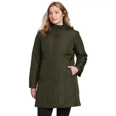 Eddie Bauer Women's Eddie Bauer Girl On The Go Insulated Trench Coat, Size: Small, Dark Green