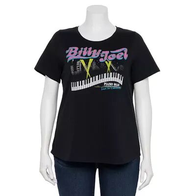 Licensed Character Plus Size Billy Joel Piano Man Graphic Tee, Women's, Size: 4XL, Black